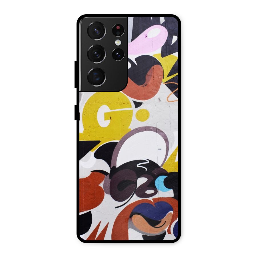 Graffiti Wall Metal Back Case for Galaxy S21 Ultra 5G