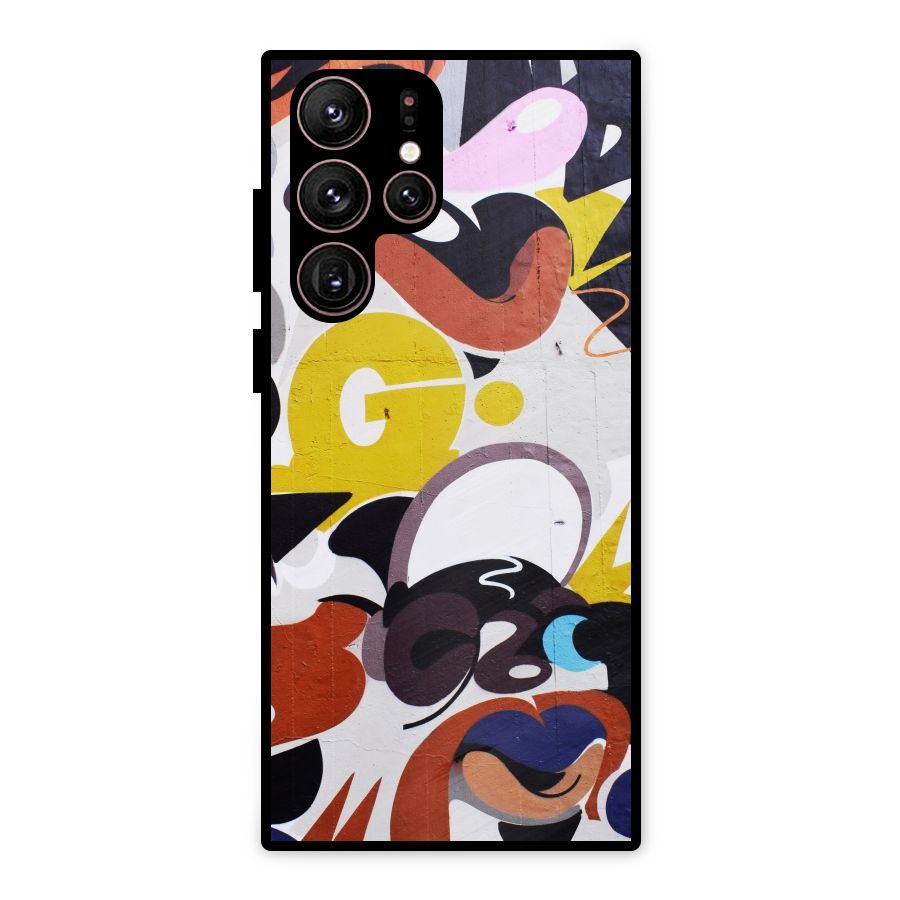 Graffiti Wall Metal Back Case for Galaxy S22 Ultra 5G