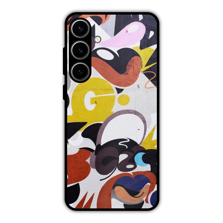 Graffiti Wall Metal Back Case for Galaxy S24 Plus