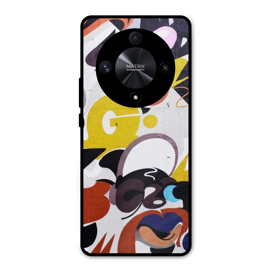Graffiti Wall Metal Back Case for Honor X9b
