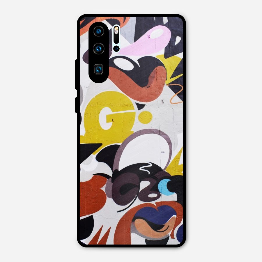 Graffiti Wall Metal Back Case for Huawei P30 Pro
