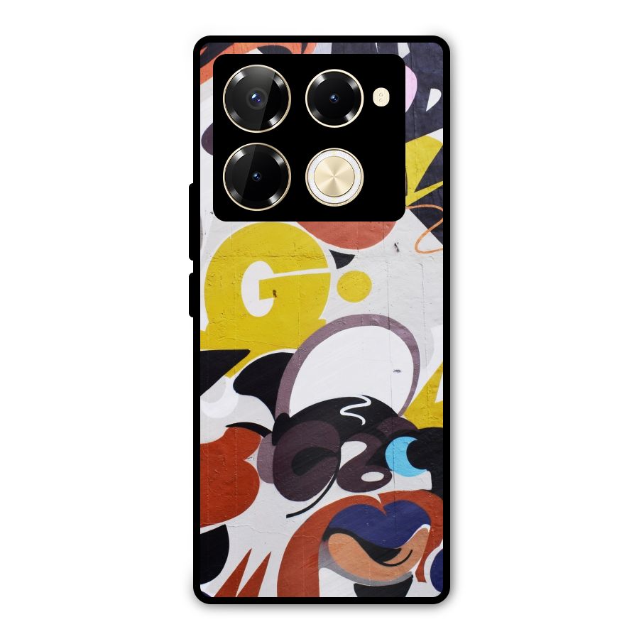 Graffiti Wall Metal Back Case for Infinix Note 40 Pro