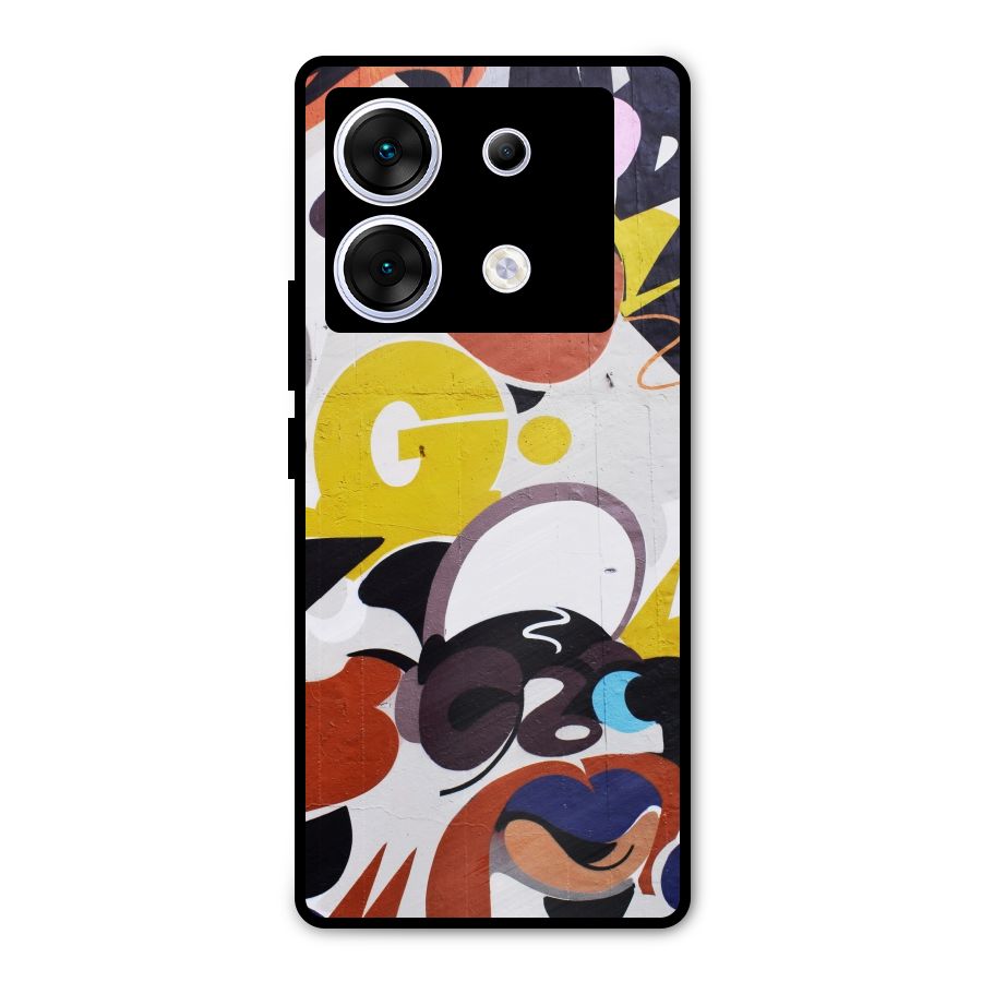 Graffiti Wall Metal Back Case for Infinix Zero 30 5G