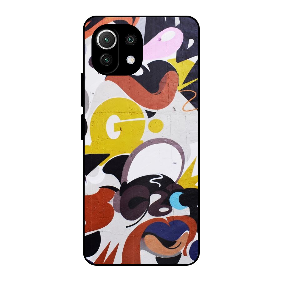 Graffiti Wall Metal Back Case for Mi 11 Lite NE 5G
