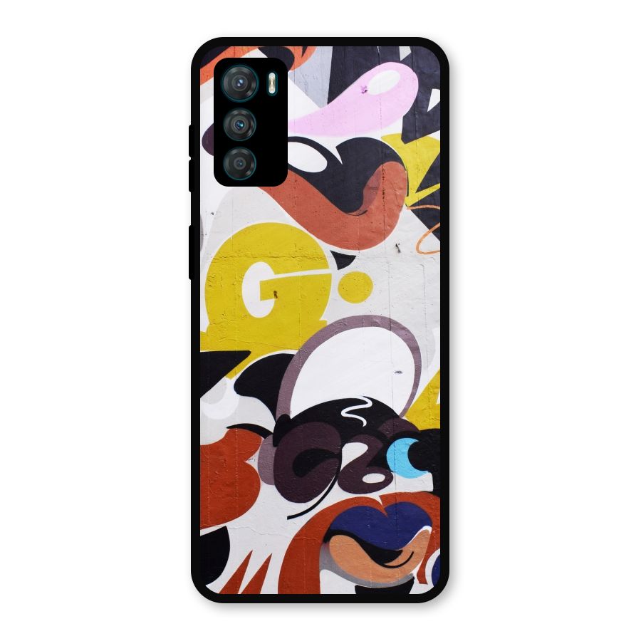 Graffiti Wall Metal Back Case for Moto G42