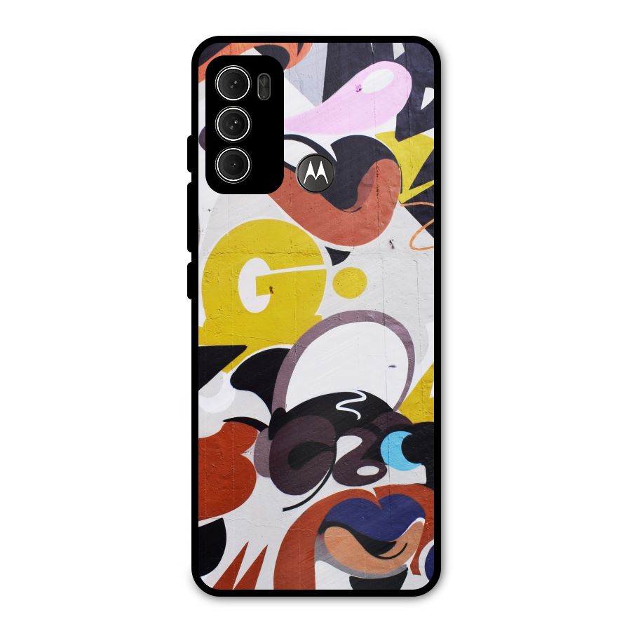 Graffiti Wall Metal Back Case for Moto G60
