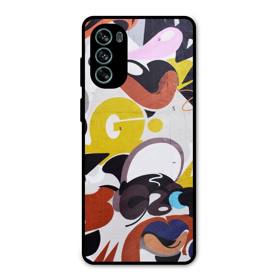Graffiti Wall Metal Back Case for Moto G62