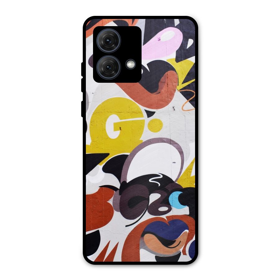 Graffiti Wall Metal Back Case for Moto G84