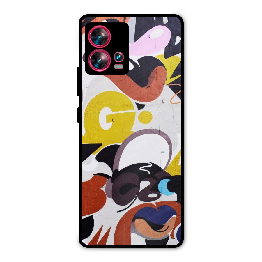 Graffiti Wall Metal Back Case for Motorola Edge 30 Fusion