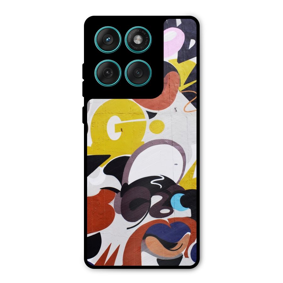 Graffiti Wall Metal Back Case for Motorola Edge 60