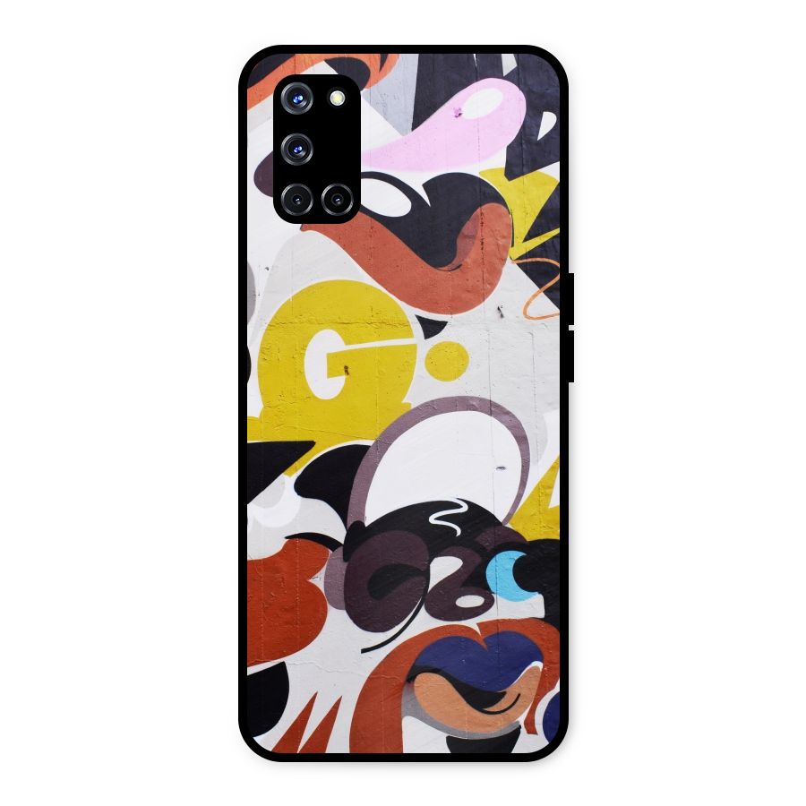 Graffiti Wall Metal Back Case for Oppo A52