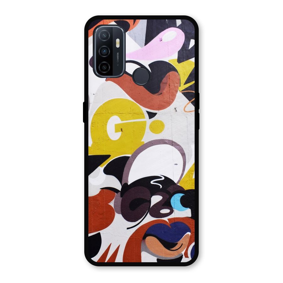 Graffiti Wall Metal Back Case for Oppo A53
