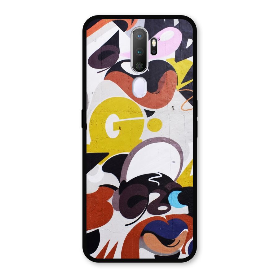 Graffiti Wall Metal Back Case for Oppo A9 (2020)