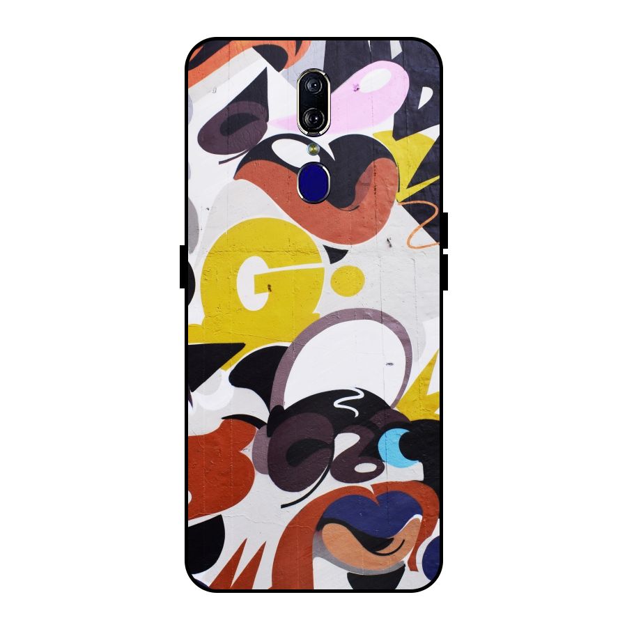 Graffiti Wall Metal Back Case for Oppo F11