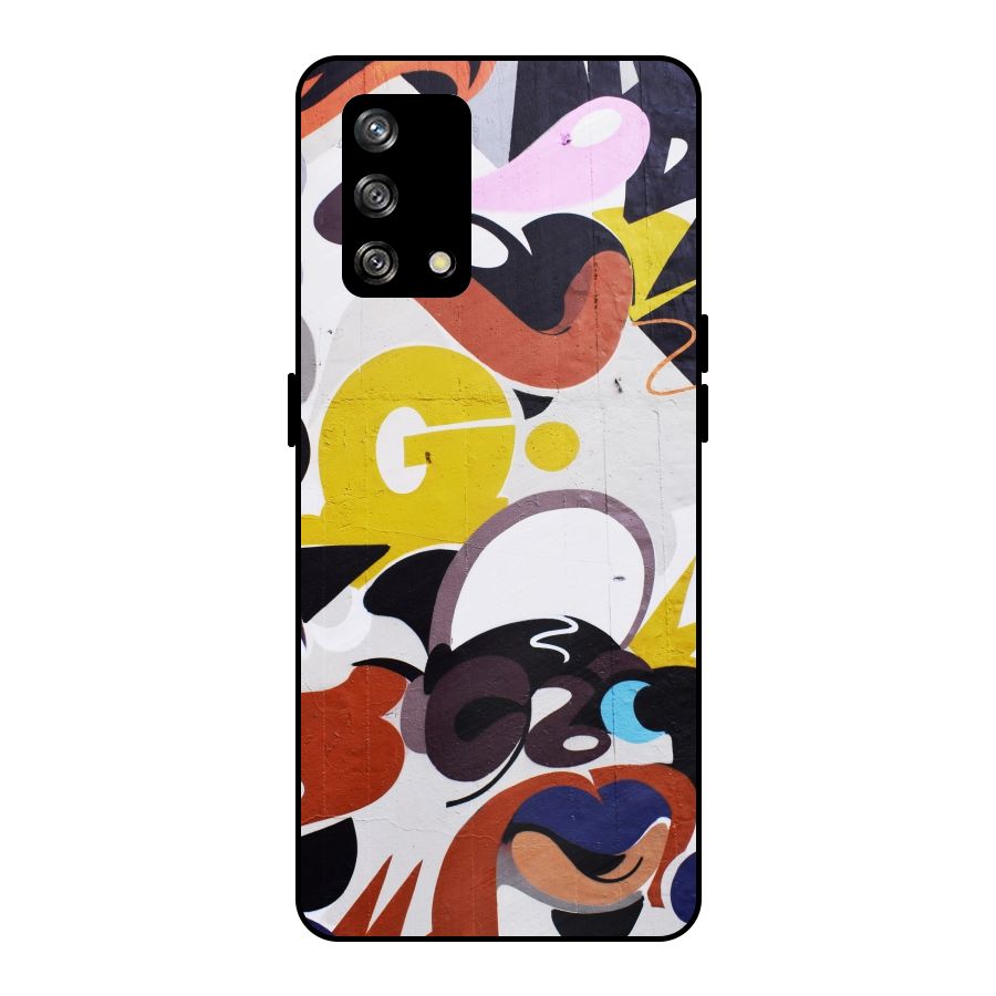 Graffiti Wall Metal Back Case for Oppo F19