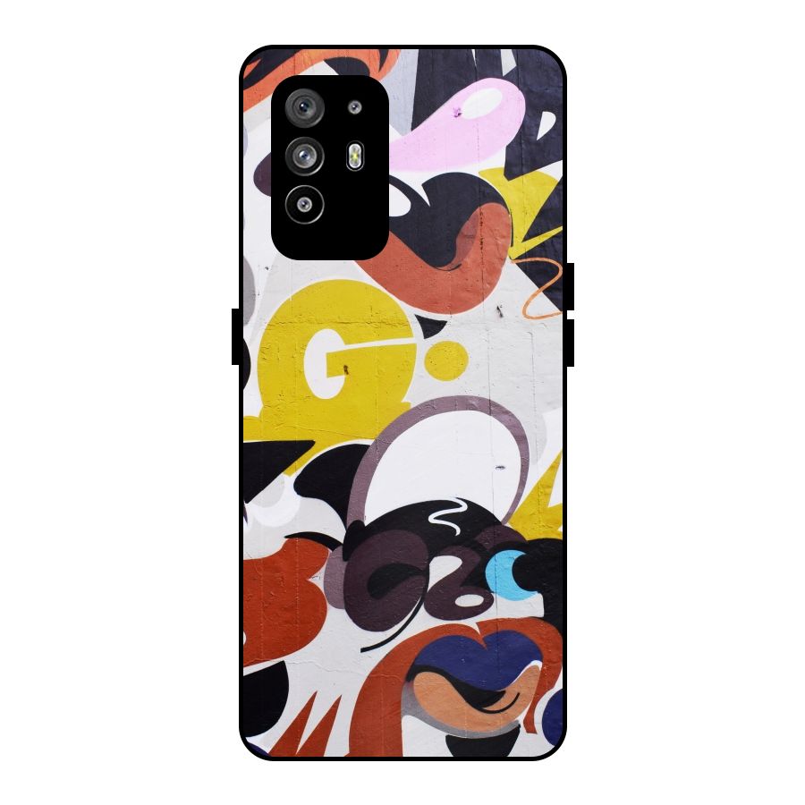 Graffiti Wall Metal Back Case for Oppo F19 Pro Plus 5G