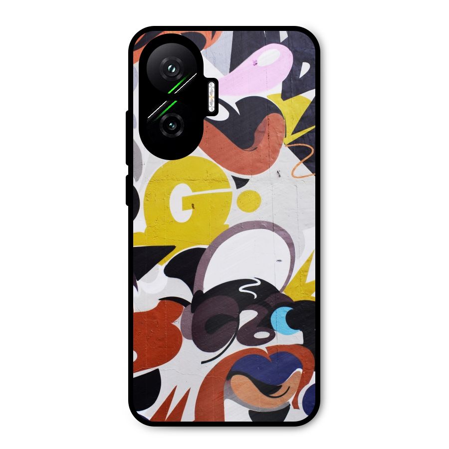 Graffiti Wall Metal Back Case for Poco F7