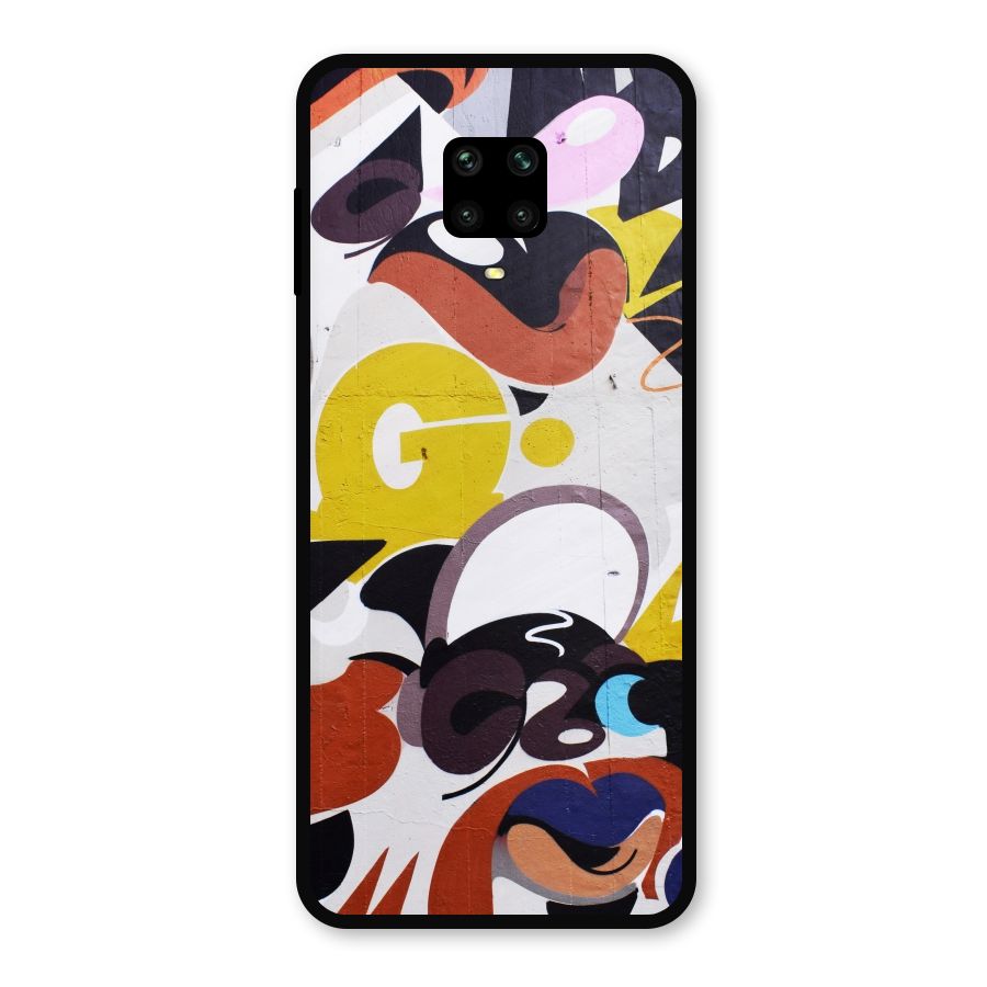 Graffiti Wall Metal Back Case for Poco M2