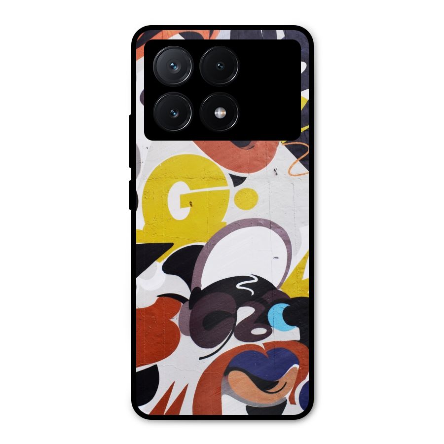 Graffiti Wall Metal Back Case for Poco X6 Pro