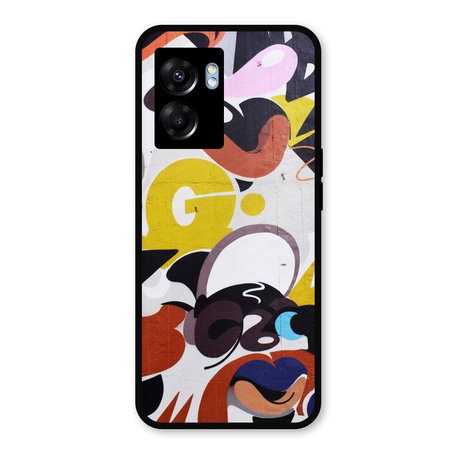 Graffiti Wall Metal Back Case for Realme Narzo 50 5G