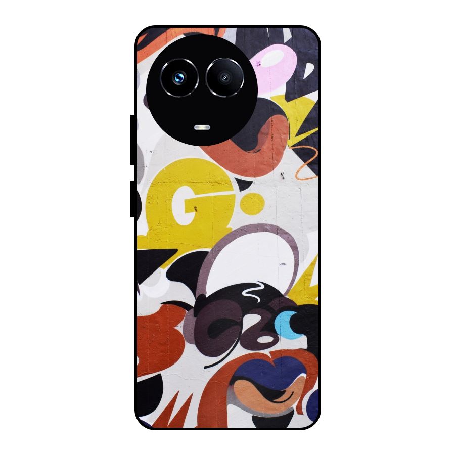 Graffiti Wall Metal Back Case for Realme Narzo 60X
