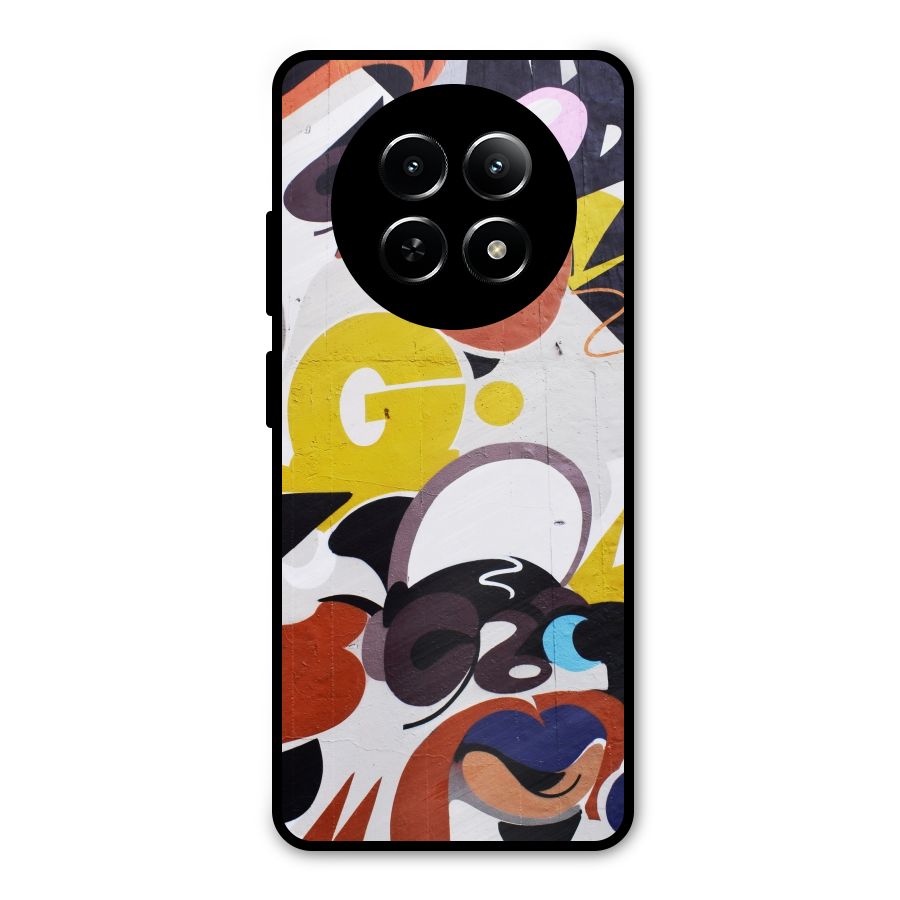 Graffiti Wall Metal Back Case for Realme Narzo 70x 5G
