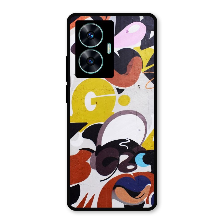 Graffiti Wall Metal Back Case for Realme Narzo N55