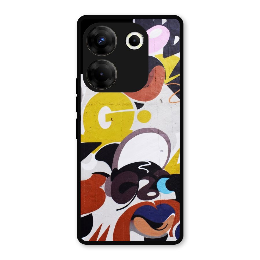 Graffiti Wall Metal Back Case for Tecno Camon 20