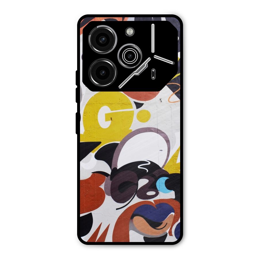 Graffiti Wall Metal Back Case for Tecno Pova 6 Pro