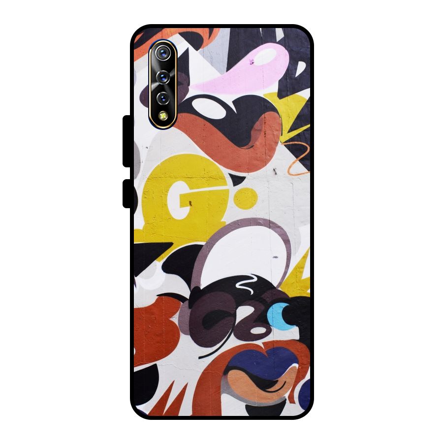 Graffiti Wall Metal Back Case for Vivo S1
