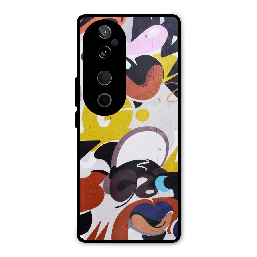 Graffiti Wall Metal Back Case for Vivo T3 Ultra