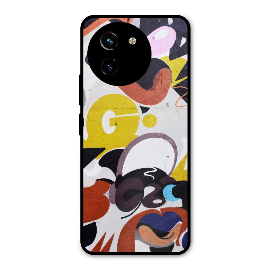 Graffiti Wall Metal Back Case for Vivo T3x