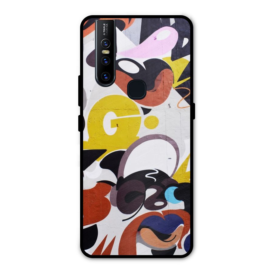 Graffiti Wall Metal Back Case for Vivo V15