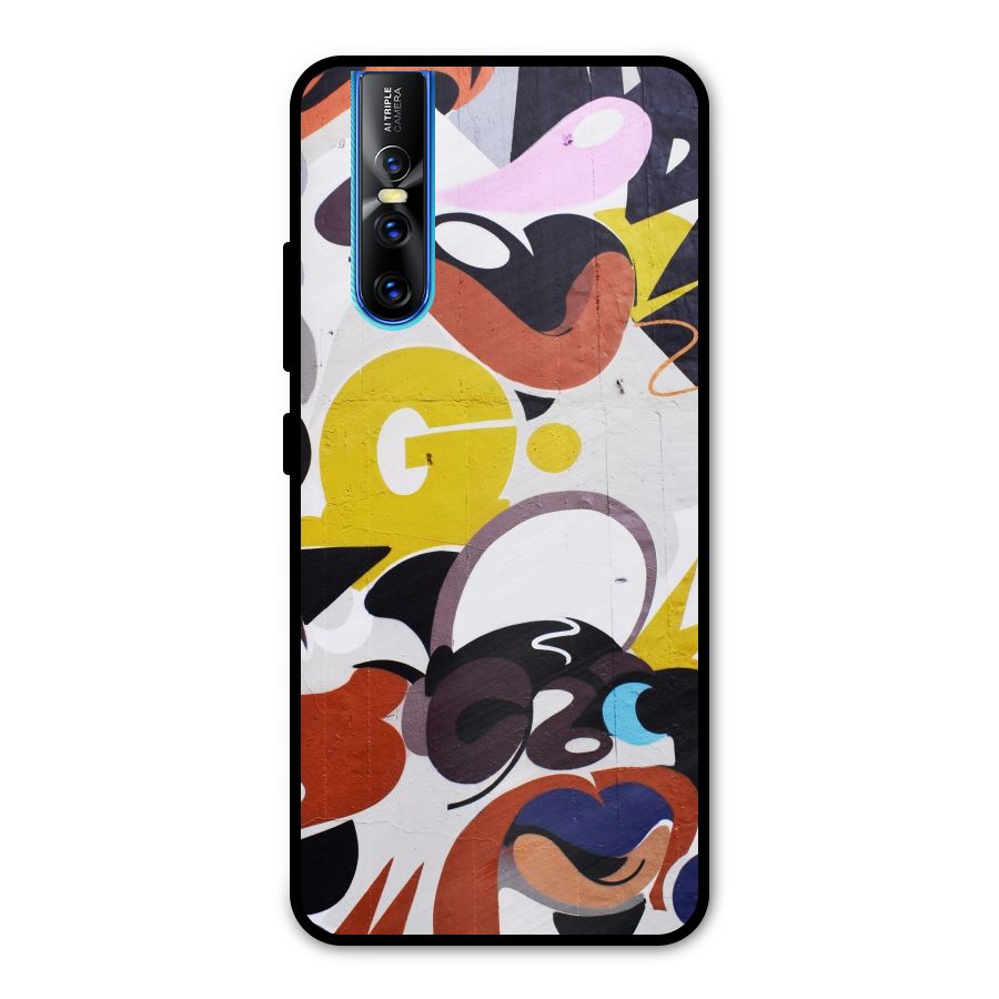 Graffiti Wall Metal Back Case for Vivo V15 Pro