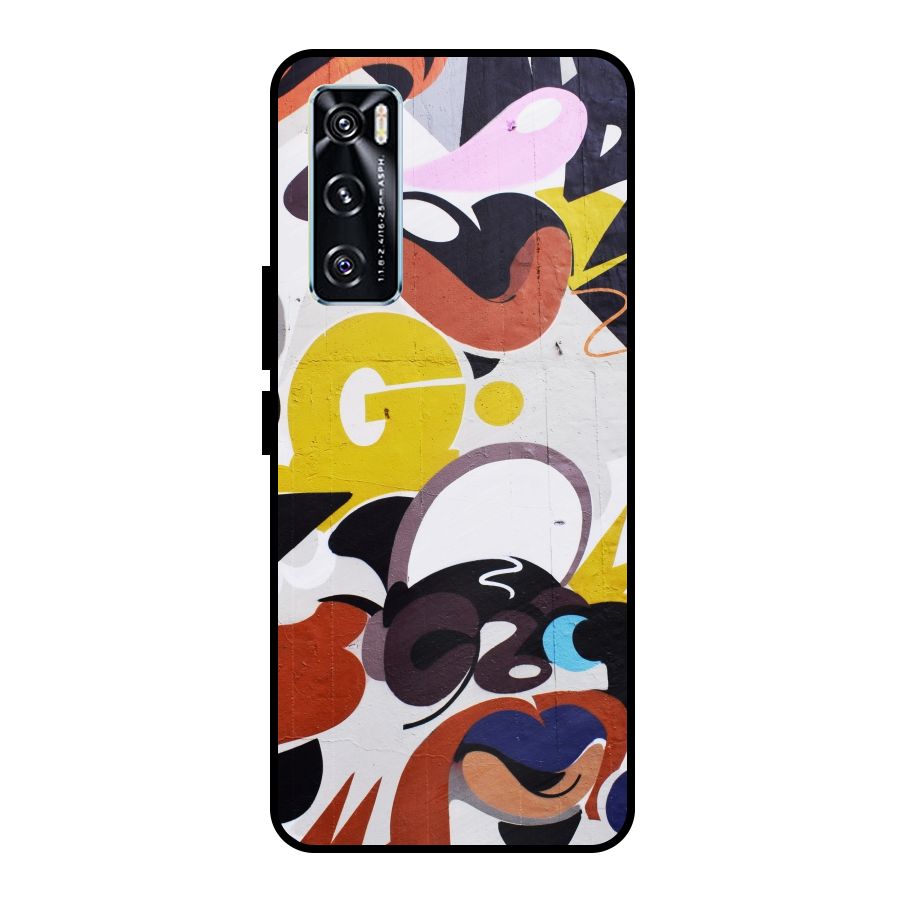 Graffiti Wall Metal Back Case for Vivo V20 SE
