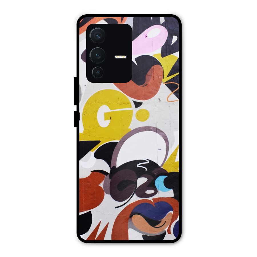 Graffiti Wall Metal Back Case for Vivo V23 Pro