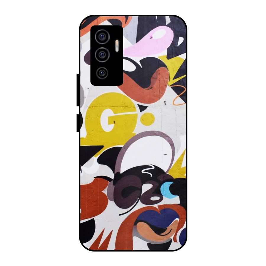 Graffiti Wall Metal Back Case for Vivo V23e