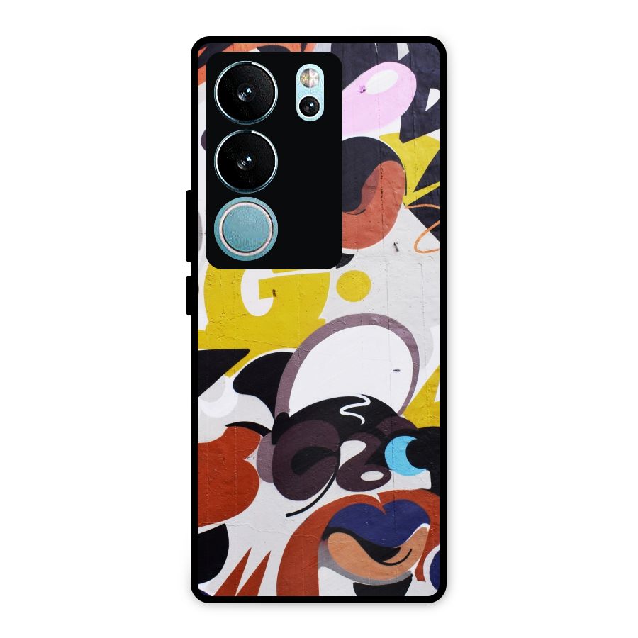 Graffiti Wall Metal Back Case for Vivo V29 Pro