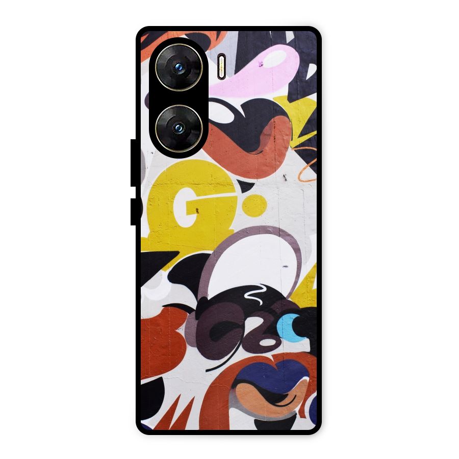 Graffiti Wall Metal Back Case for Vivo V29e