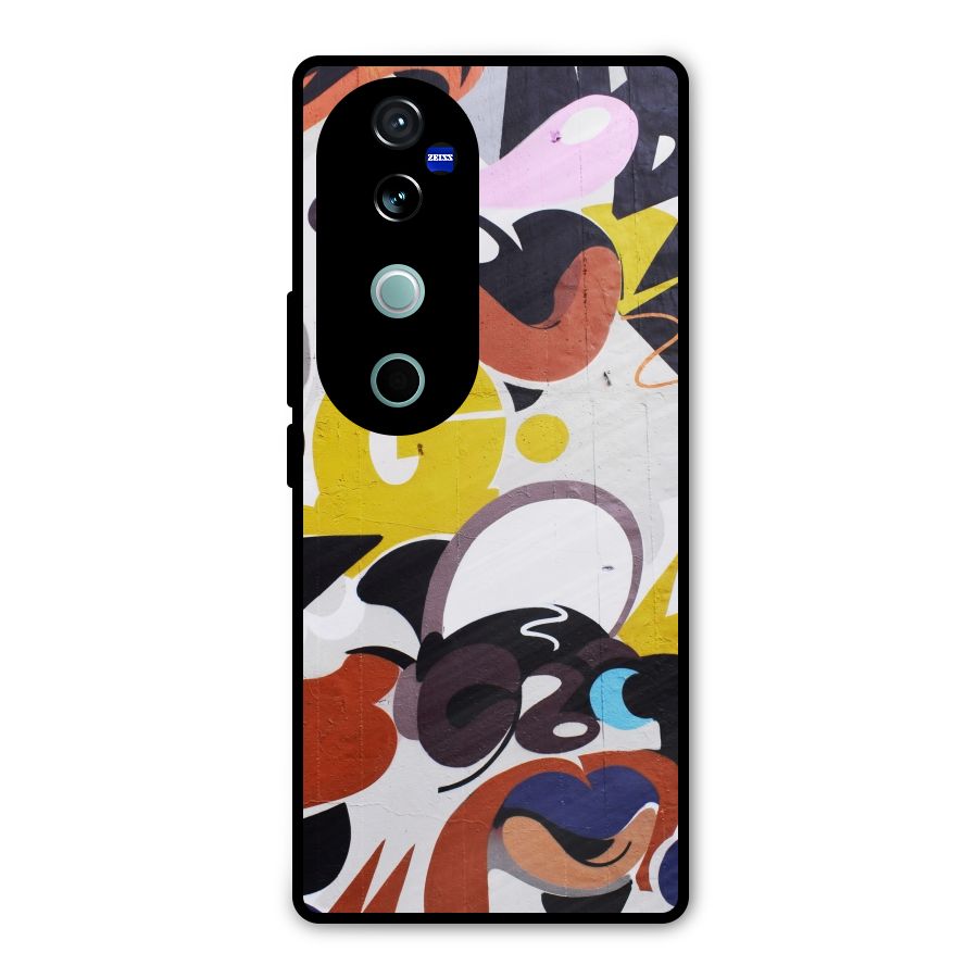 Graffiti Wall Metal Back Case for Vivo V40