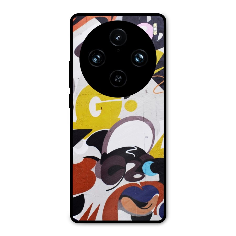 Graffiti Wall Metal Back Case for Vivo X100 Pro