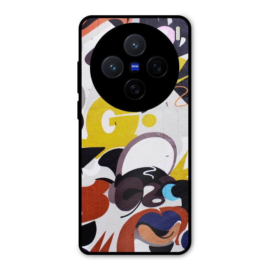 Graffiti Wall Metal Back Case for Vivo X200