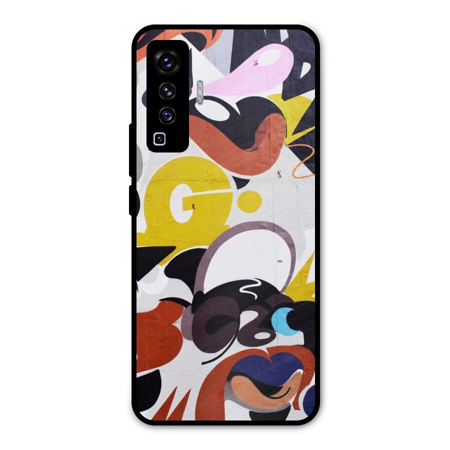 Graffiti Wall Metal Back Case for Vivo X50
