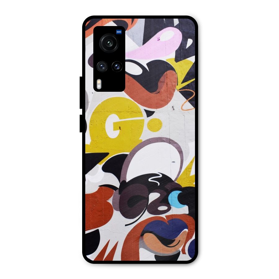 Graffiti Wall Metal Back Case for Vivo X60