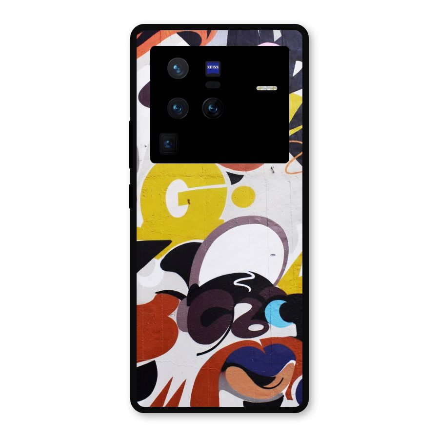 Graffiti Wall Metal Back Case for Vivo X80 Pro