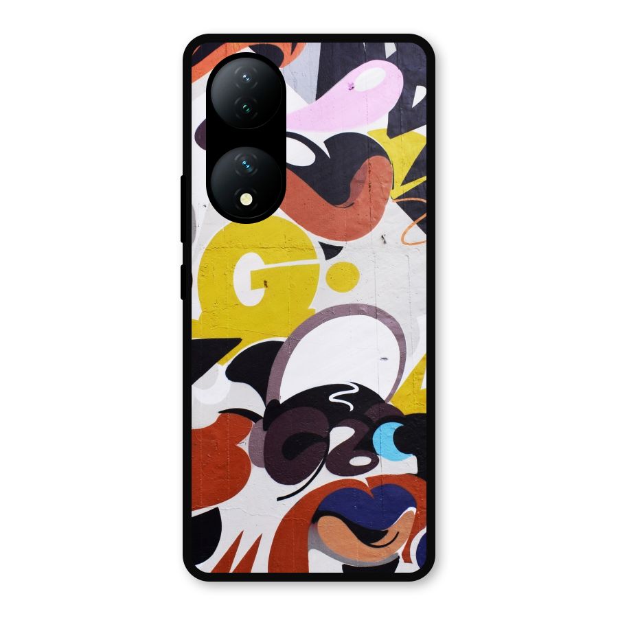 Graffiti Wall Metal Back Case for Vivo Y100