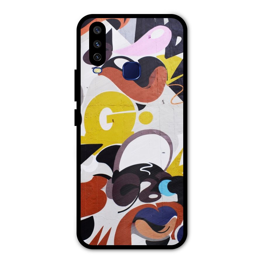 Graffiti Wall Metal Back Case for Vivo Y15