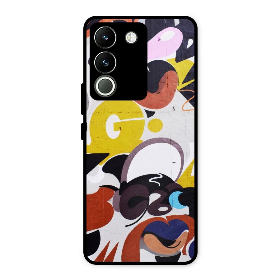 Graffiti Wall Metal Back Case for Vivo Y200