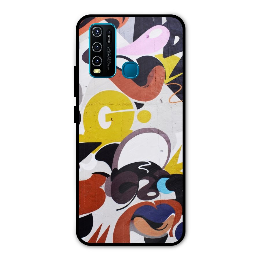 Graffiti Wall Metal Back Case for Vivo Y50