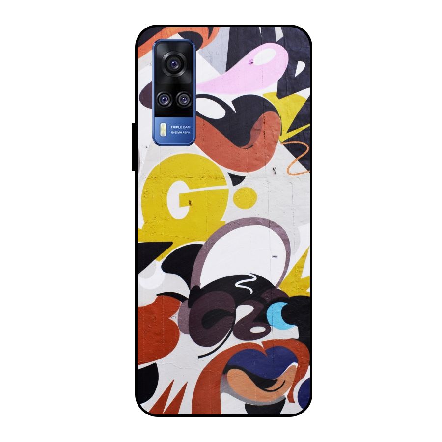 Graffiti Wall Metal Back Case for Vivo Y51